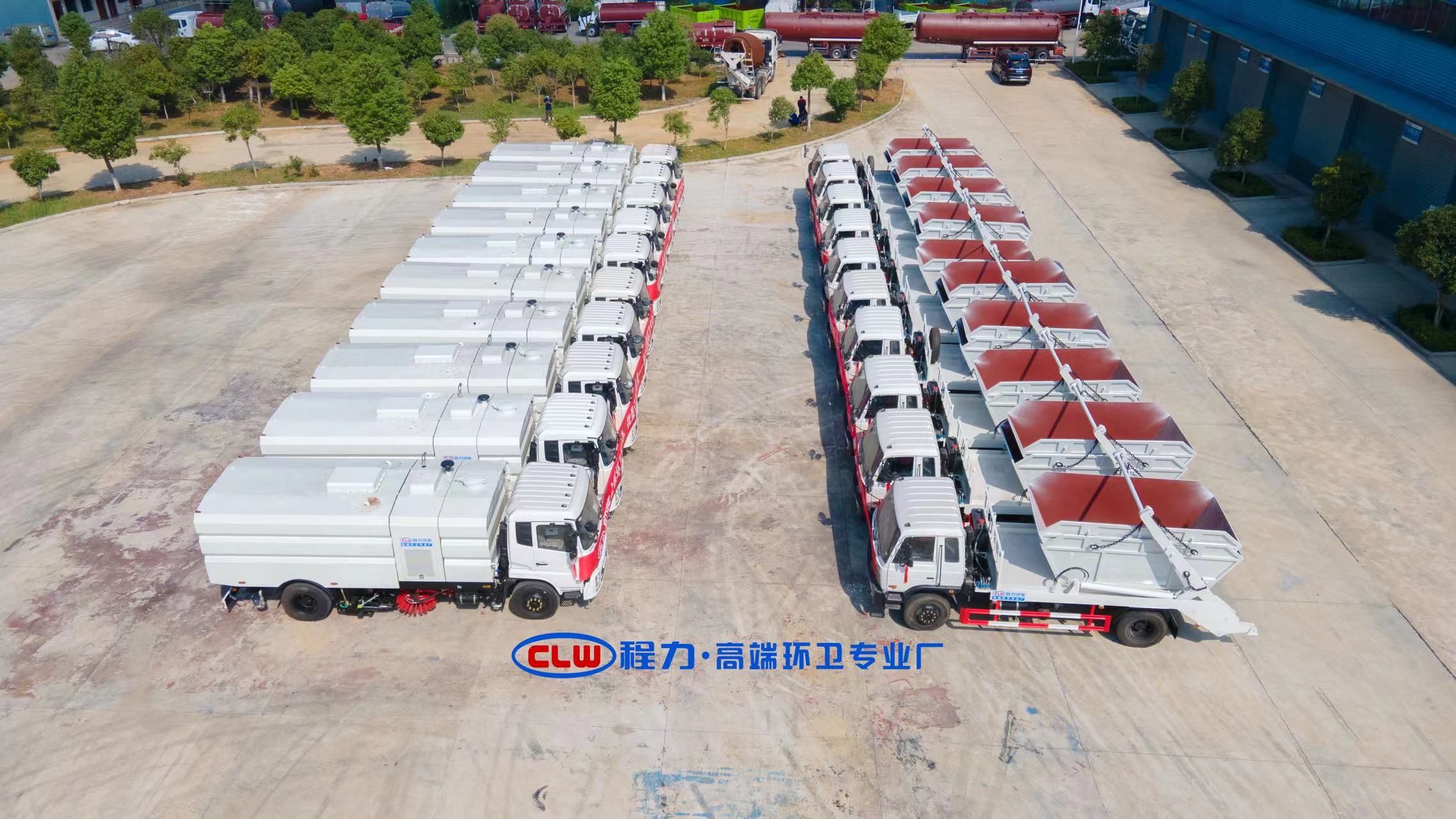 程力出口洗扫车批量交付